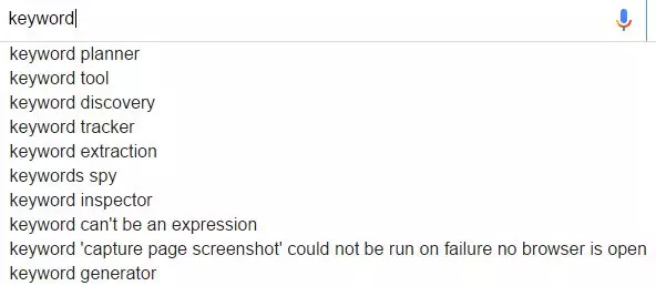 google搜索关键词keyword