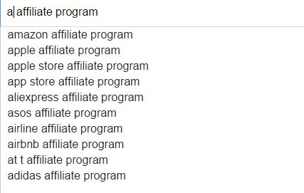 google搜索英文关键词affiliate program