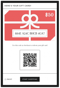 shopify gift card