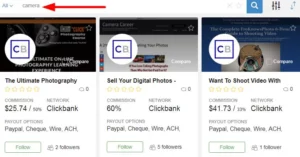 按照流行趋势查找affiliate marketing产品