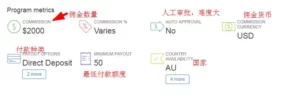 affiliate marketing产品数据