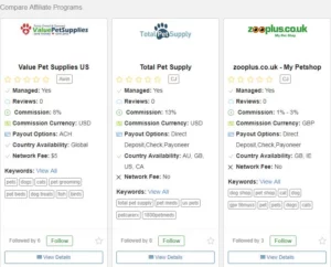 如何对比affiliate marketing产品