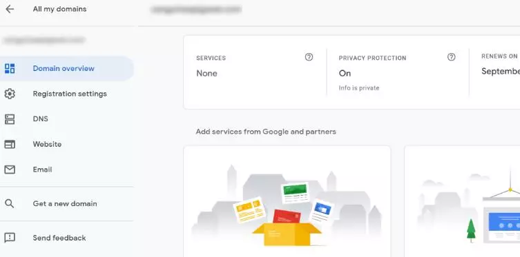 google domains 账户后台