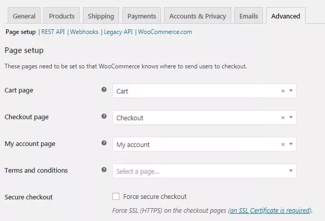 WooCommerce高级设置