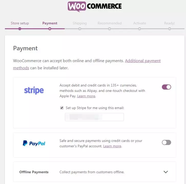 WooCommerce付款页面