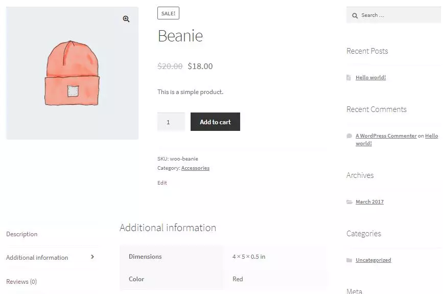 具有属性的WooCommerce产品