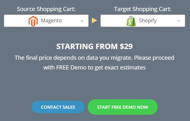 商店从Magento迁移到Shopify需要多少费用