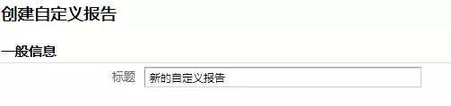命名自定义报告