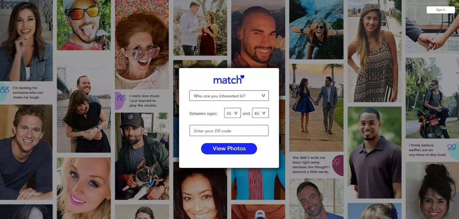 match首页截图