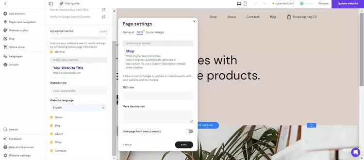 Hostinger-网站建设者-seo-设置