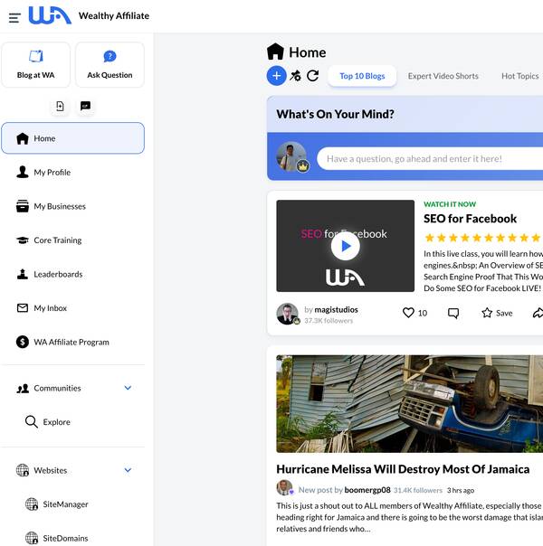 我的 WA 账户截图